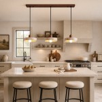 Harlow Wabi-Sabi Travertine & Wood Circular Pendant Light