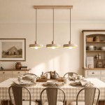 Harlow Wabi-Sabi Travertine & Wood Circular Pendant Light