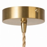 Fawen Retro Floral  Ribbed Glass Shade Pendant Light