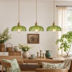 Jacinta Green Scalloped Pendant Light
