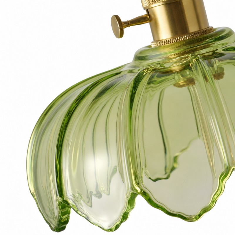 Jacinta Green Scalloped Pendant Light