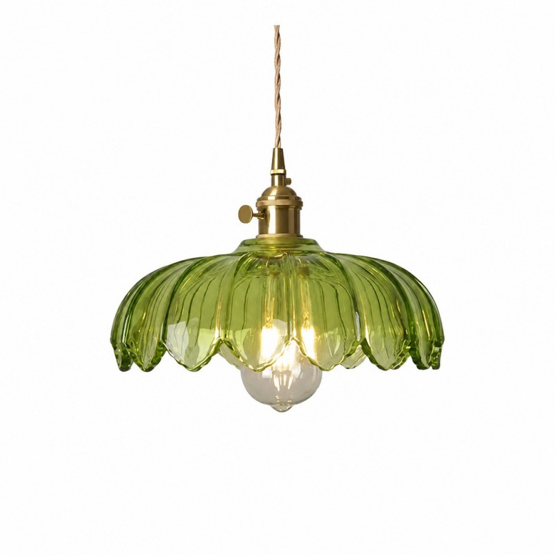 Jacinta Green Scalloped Pendant Light