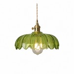 Jacinta Green Scalloped Pendant Light