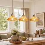 Brion Yellow Glass Flower Single Pendant Light