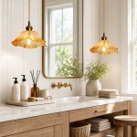 Brion Yellow Glass Flower Single Pendant Light