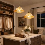 Brion Yellow Glass Flower Single Pendant Light