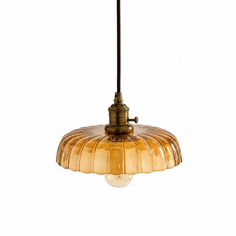 Oryndar Antique Cut Glass Bowl Pendant Light