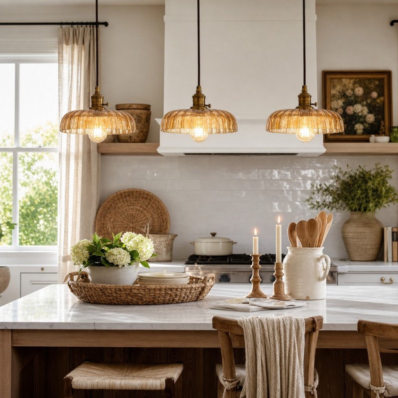 Oryndar Antique Cut Glass Bowl Pendant Light