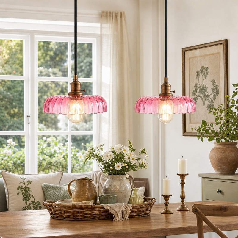 Oryndar Antique Cut Glass Bowl Pendant Light