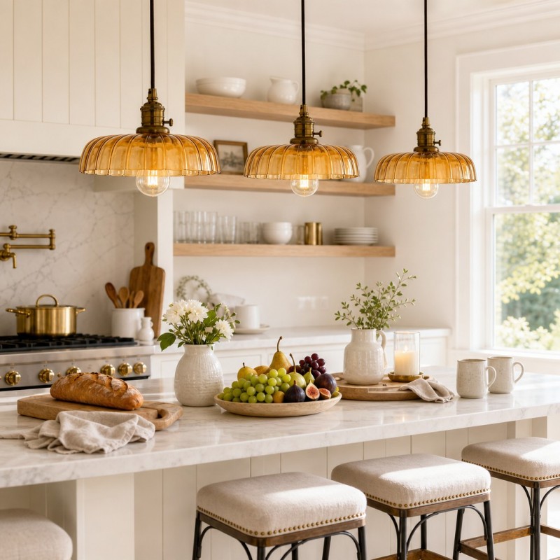 Oryndar Antique Cut Glass Bowl Pendant Light