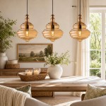 Helix Modern Glass Spool Pendant Light