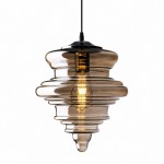 Helix Modern Glass Spool Pendant Light