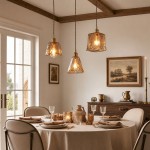 Cyralix Brass Coffee Water Ripple Glass Pendant Light