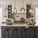 Cyralix Brass Coffee Water Ripple Glass Pendant Light