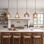 Cyralix Brass Coffee Water Ripple Glass Pendant Light