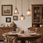 Cyralix Brass Coffee Water Ripple Glass Pendant Light