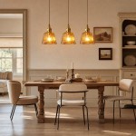 Cyralix Brass Coffee Water Ripple Glass Pendant Light