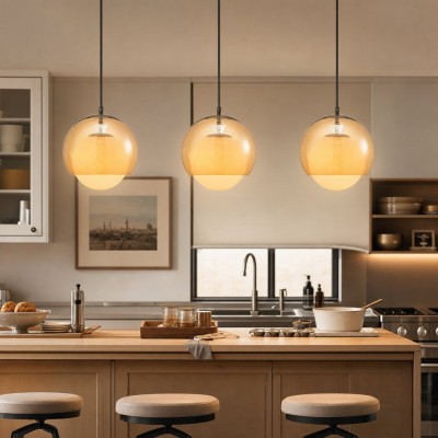 Ilaria Bauhaus Glass Globe Pendant Light