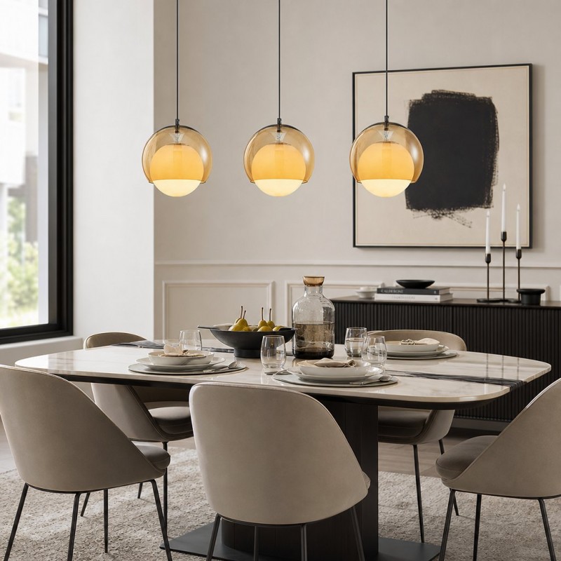 Ilaria Bauhaus Glass Globe Pendant Light