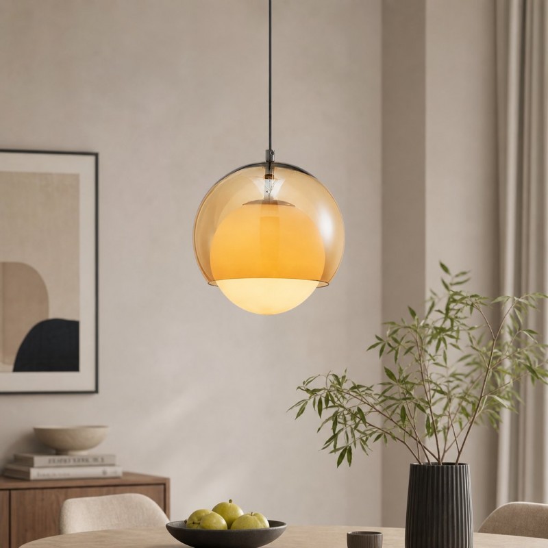 Ilaria Bauhaus Glass Globe Pendant Light