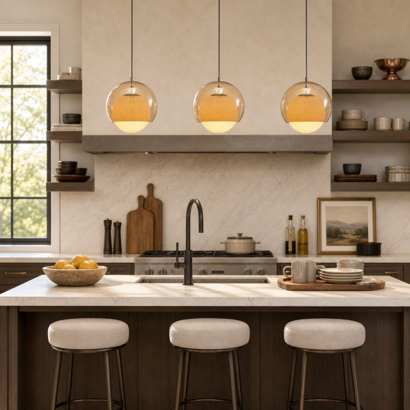 Ilaria Bauhaus Glass Globe Pendant Light