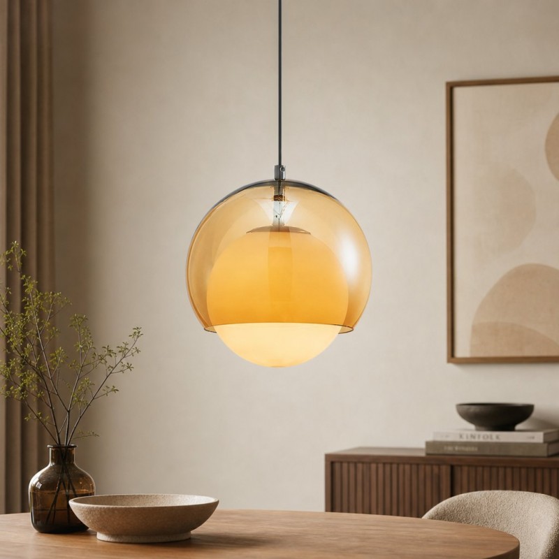 Ilaria Bauhaus Glass Globe Pendant Light