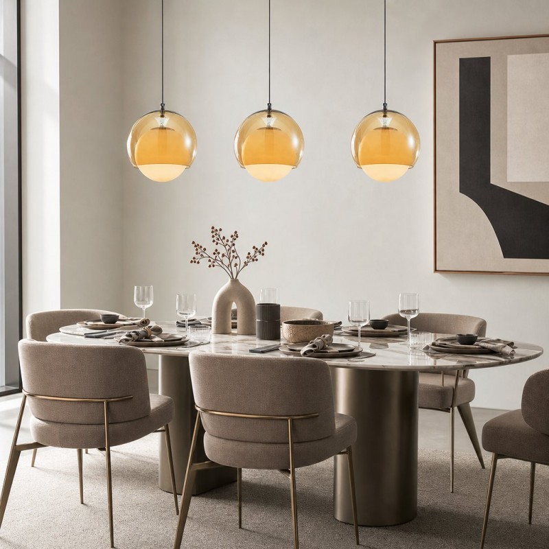 Ilaria Bauhaus Glass Globe Pendant Light