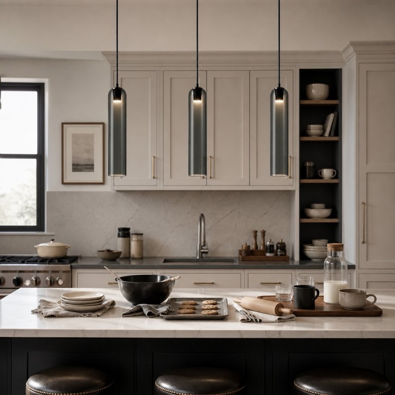 Kimaya Benedict Tube Glass Pendant Lamp