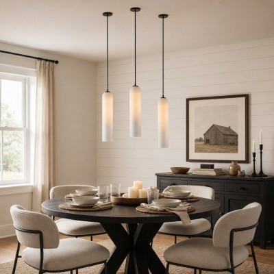 Kimaya Benedict Tube Glass Pendant Lamp
