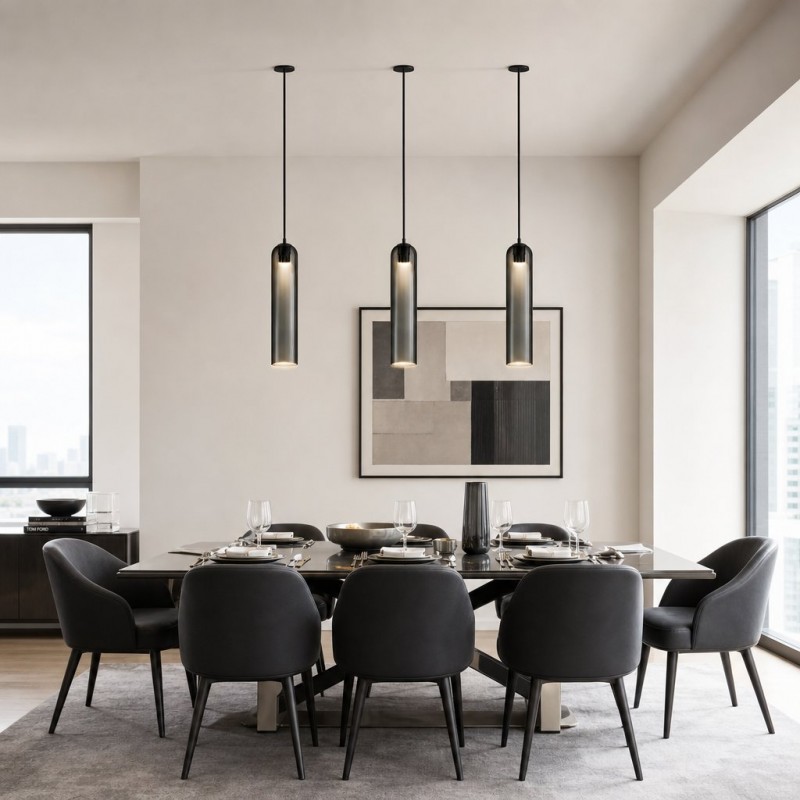 Kimaya Benedict Tube Glass Pendant Lamp