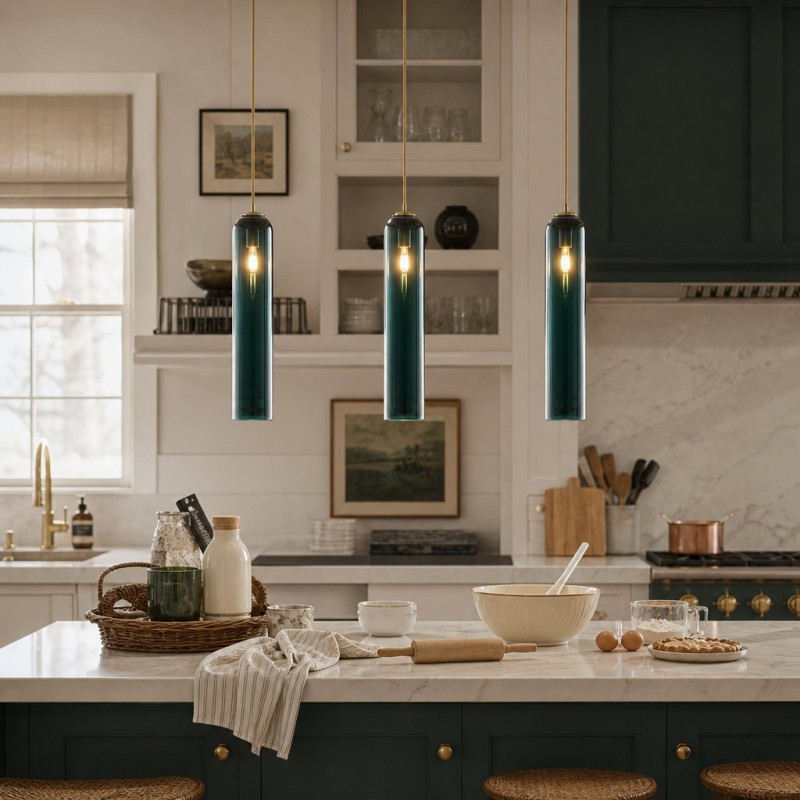 Kimaya Benedict Tube Glass Pendant Lamp