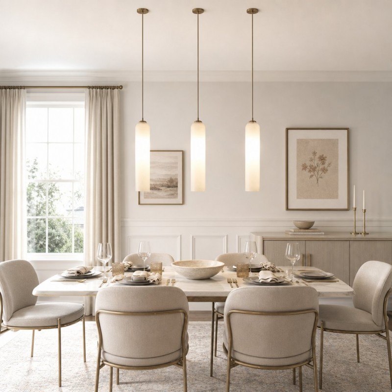 Kimaya Benedict Tube Glass Pendant Lamp