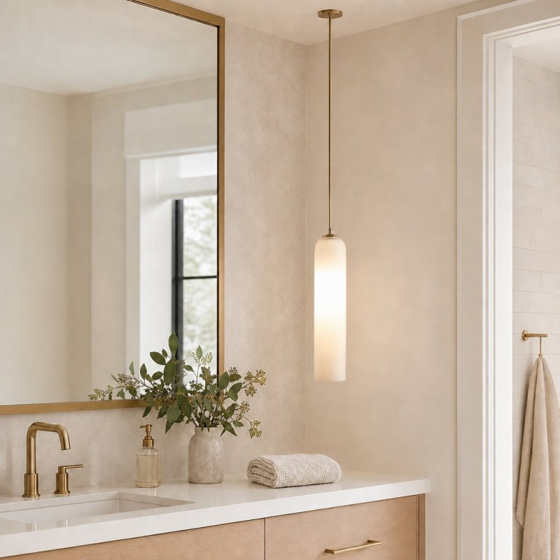 Kimaya Benedict Tube Glass Pendant Lamp