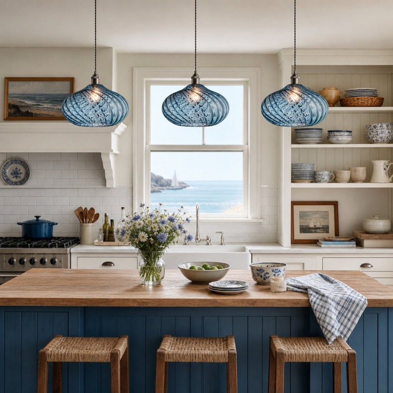 Lunaris Modern Globe Glass Pendant Light