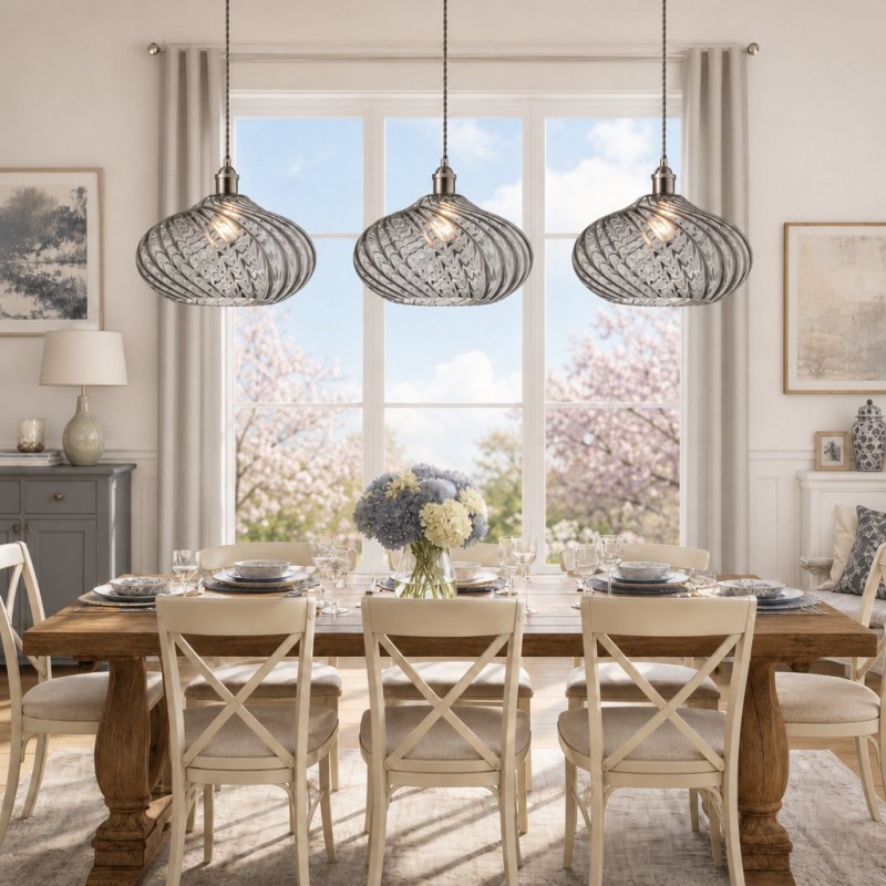 Lunaris Modern Globe Glass Pendant Light
