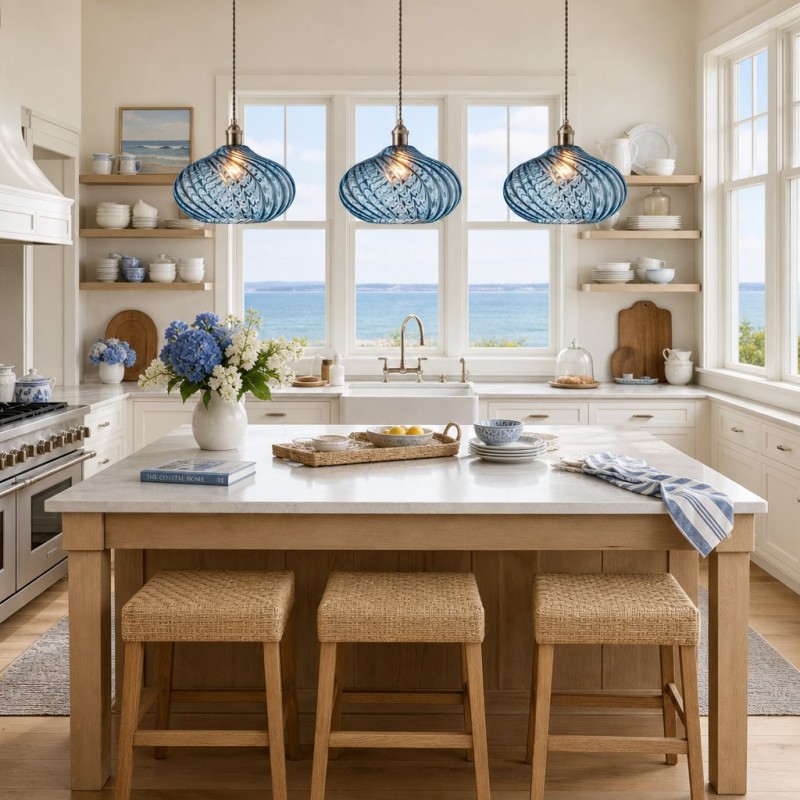 Lunaris Modern Globe Glass Pendant Light