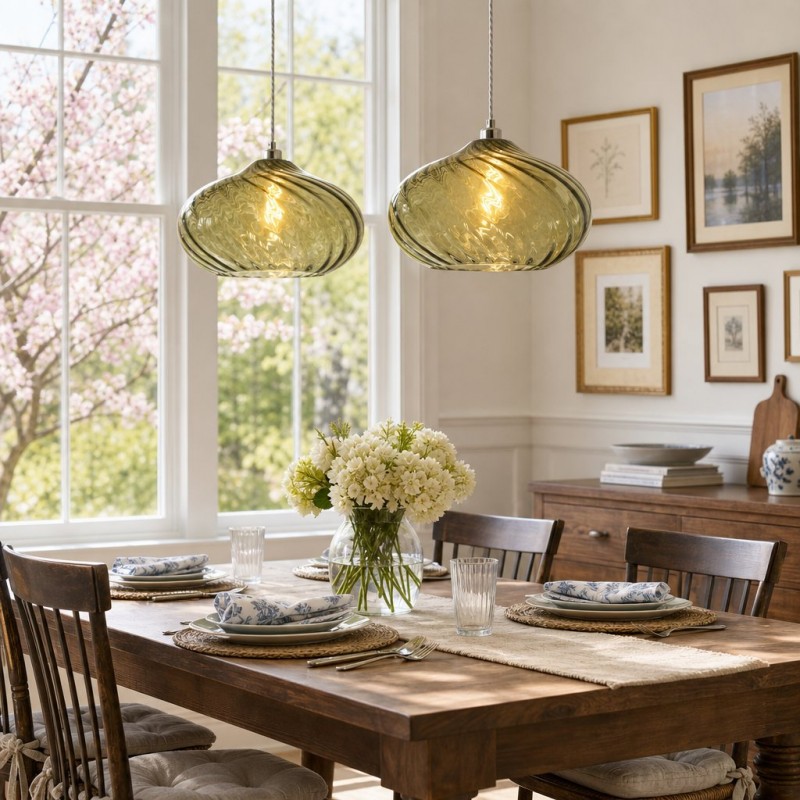 Lunaris Modern Globe Glass Pendant Light