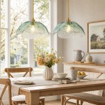 Vexen Flower Stained Glass Hanging Lamp