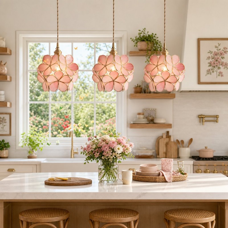 Viviana Glass Petal Pendant Lights