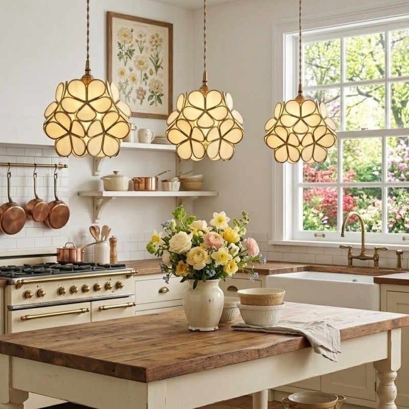 Viviana Glass Petal Pendant Lights