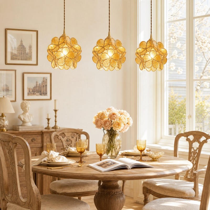 Viviana Glass Petal Pendant Lights