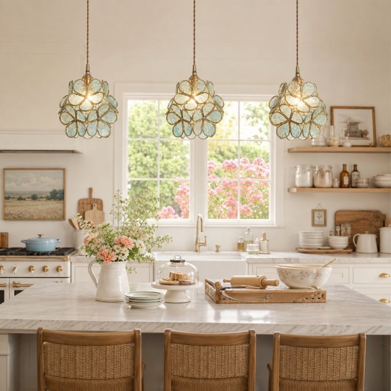 Viviana Glass Petal Pendant Lights