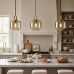 Vylith Brass Cognac Glass Single Hanging Lamp