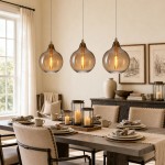 Zyren Modern Art Amber Glass Pendant Light