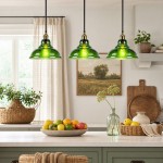 Benjin Modern Colorful Trumpet Glass Pendant Light