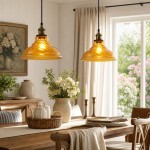 Benjin Modern Colorful Trumpet Glass Pendant Light
