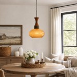 Nyxaris Vintage Bauhaus Round Glass Pendant Light