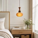 Nyxaris Vintage Bauhaus Round Glass Pendant Light