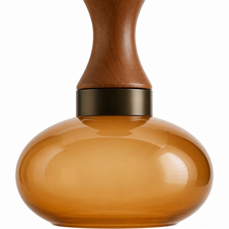 Nyxaris Vintage Bauhaus Round Glass Pendant Light