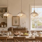 Worlanth Mid Century Clear Glass Flower Pendant Light